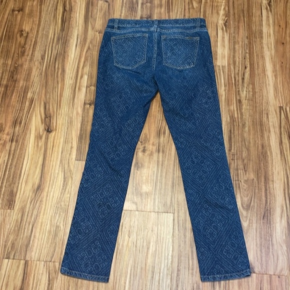 Ralph Lauren womens jeans 8 31 Blue white Pattern design stretch skinny mid rise - Picture 4 of 7